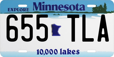 MN license plate 655TLA