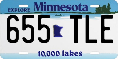 MN license plate 655TLE