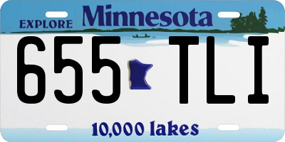 MN license plate 655TLI