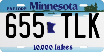 MN license plate 655TLK