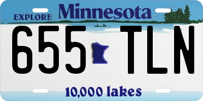 MN license plate 655TLN