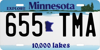 MN license plate 655TMA