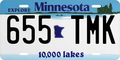 MN license plate 655TMK