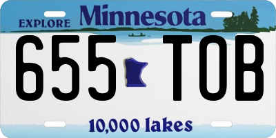 MN license plate 655TOB