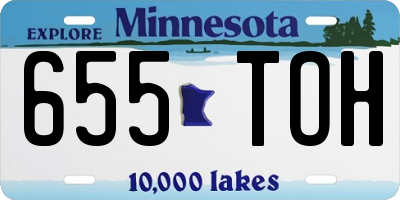 MN license plate 655TOH