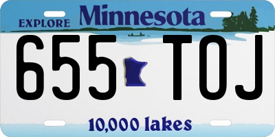 MN license plate 655TOJ
