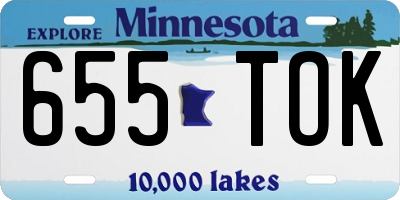 MN license plate 655TOK