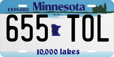 MN license plate 655TOL