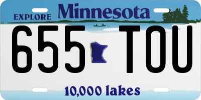 MN license plate 655TOU