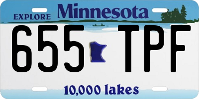 MN license plate 655TPF