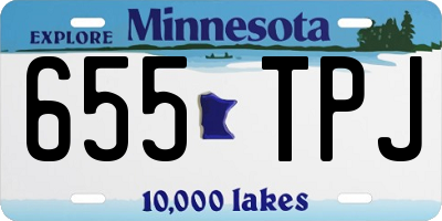 MN license plate 655TPJ