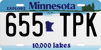 MN license plate 655TPK