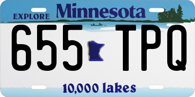 MN license plate 655TPQ