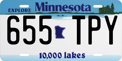 MN license plate 655TPY