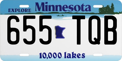 MN license plate 655TQB