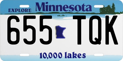 MN license plate 655TQK