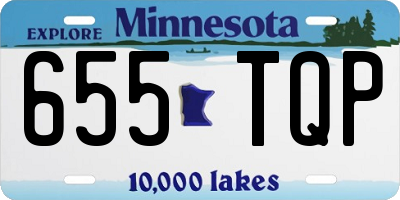 MN license plate 655TQP