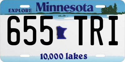 MN license plate 655TRI