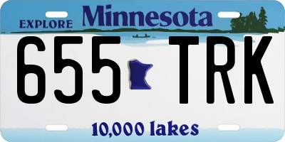 MN license plate 655TRK