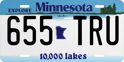 MN license plate 655TRU