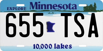 MN license plate 655TSA