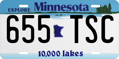 MN license plate 655TSC