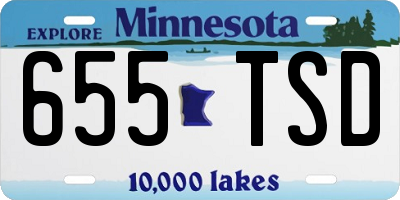 MN license plate 655TSD