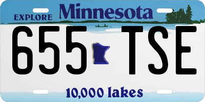 MN license plate 655TSE