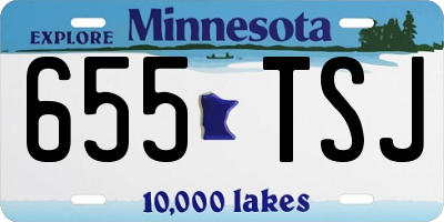 MN license plate 655TSJ
