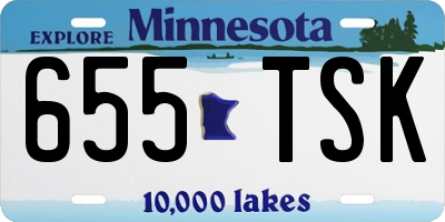 MN license plate 655TSK