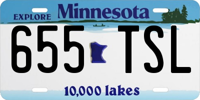 MN license plate 655TSL