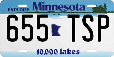 MN license plate 655TSP