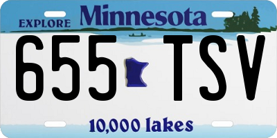 MN license plate 655TSV