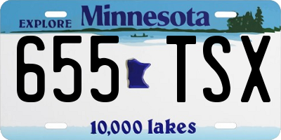 MN license plate 655TSX