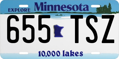MN license plate 655TSZ