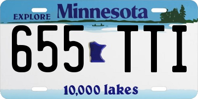 MN license plate 655TTI