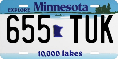 MN license plate 655TUK