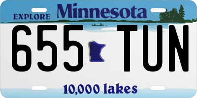 MN license plate 655TUN
