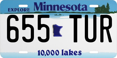MN license plate 655TUR