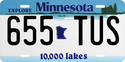 MN license plate 655TUS