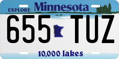 MN license plate 655TUZ