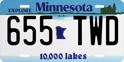 MN license plate 655TWD