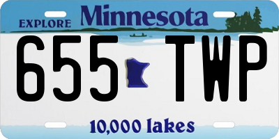 MN license plate 655TWP