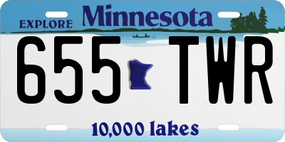 MN license plate 655TWR