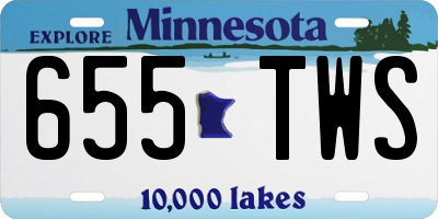 MN license plate 655TWS