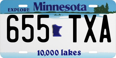 MN license plate 655TXA