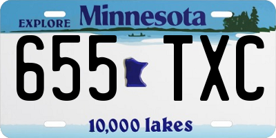 MN license plate 655TXC