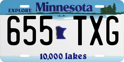 MN license plate 655TXG