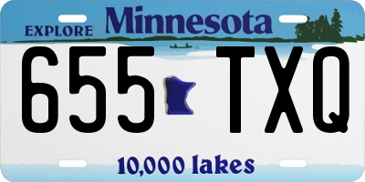 MN license plate 655TXQ