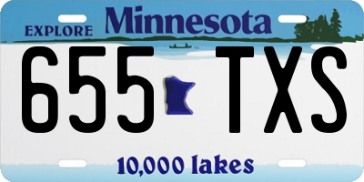MN license plate 655TXS